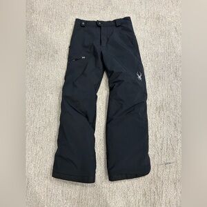 Boys Spyder Black Insulated Ski Pants